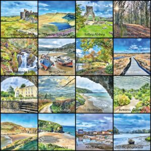 Series of watercolours of Ceredigion